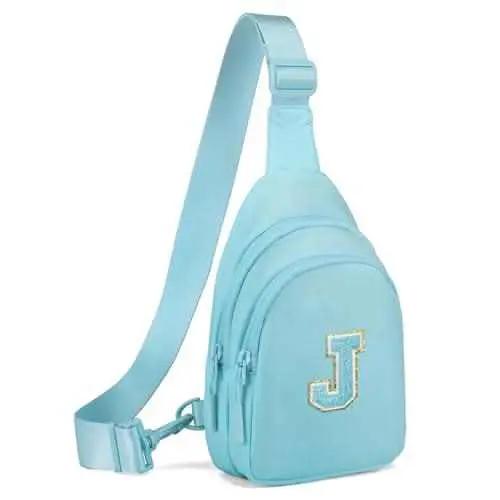 Small Initial Sling Bag Crossbody Bag Fanny Pack for Girls Women Cute Chest Bag Cross Body Bag Personalized Gift - Love Salve